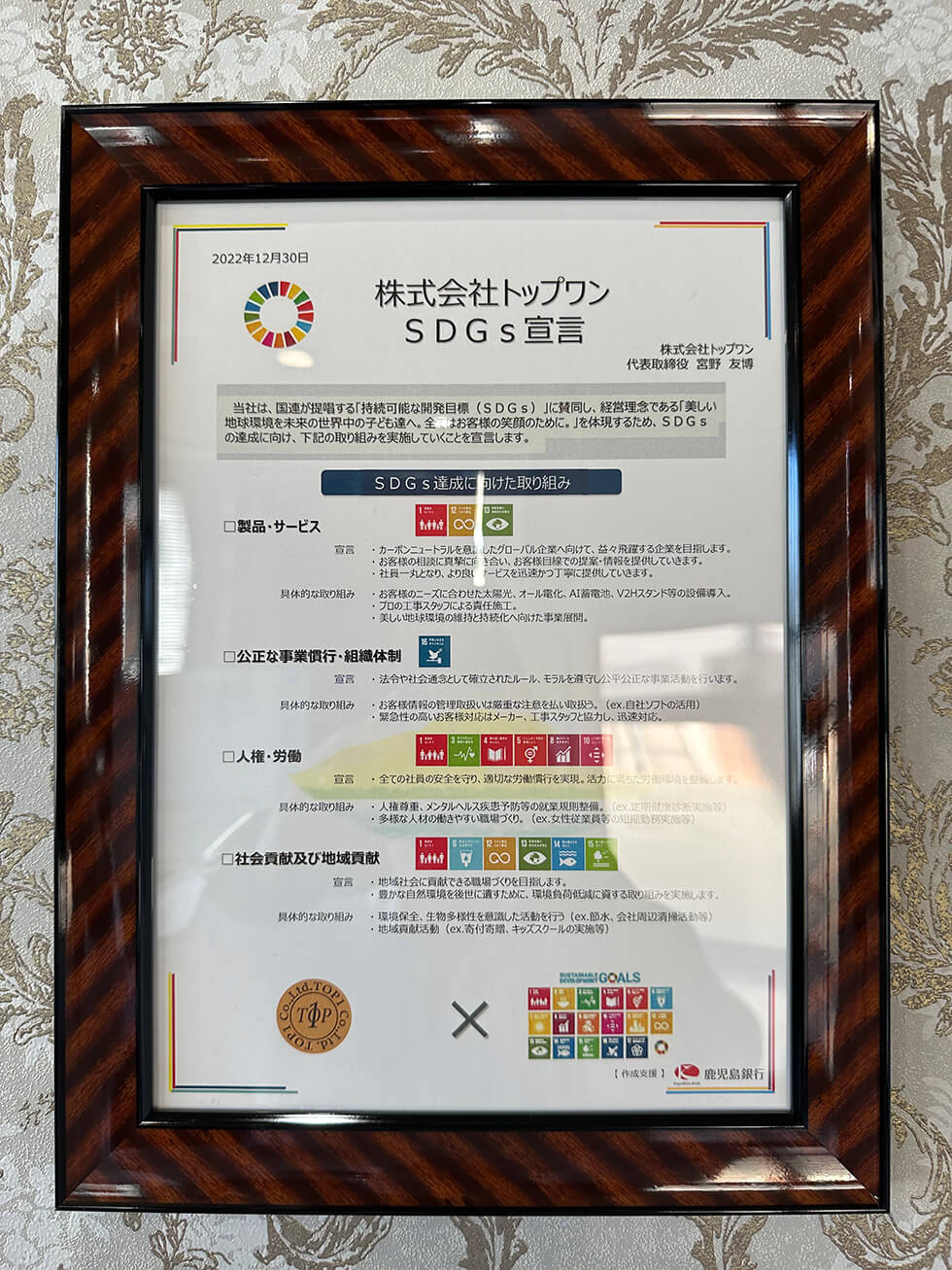 SDGs宣言書