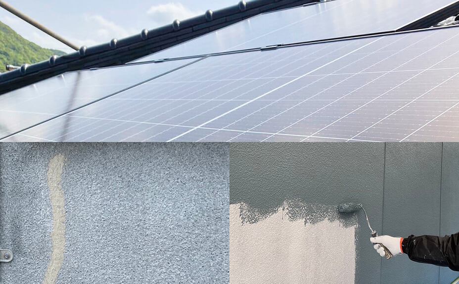 太陽光パネル設置 / 屋根外壁付帯塗装工事